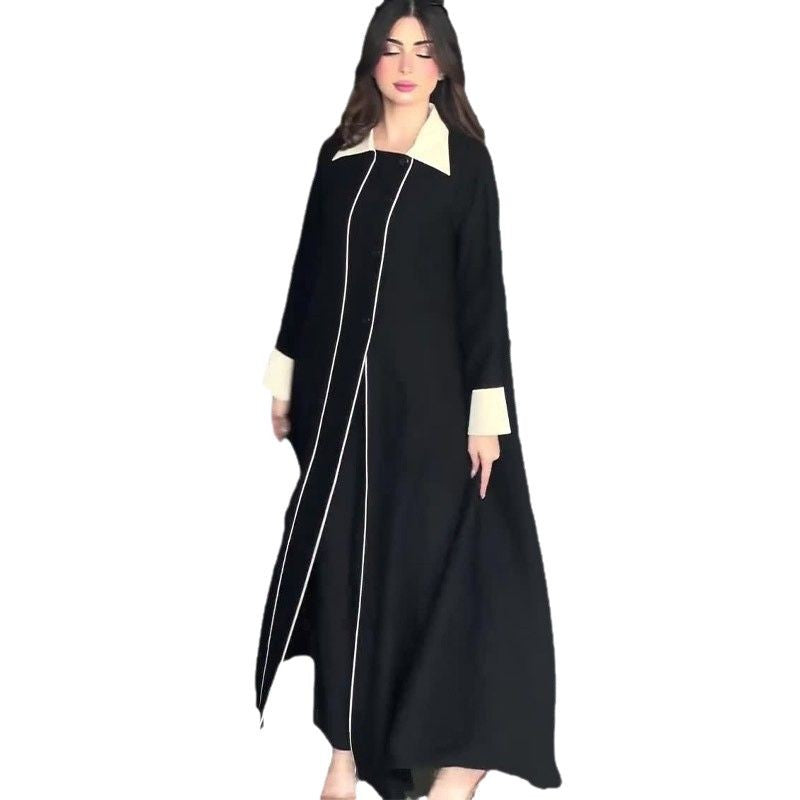 Women's British Retro Style Motorcycle Mid-length Coats