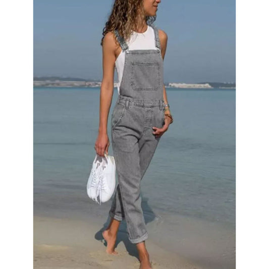 Women's Beautiful Slouchy Denim Suspender Slimming Jeans