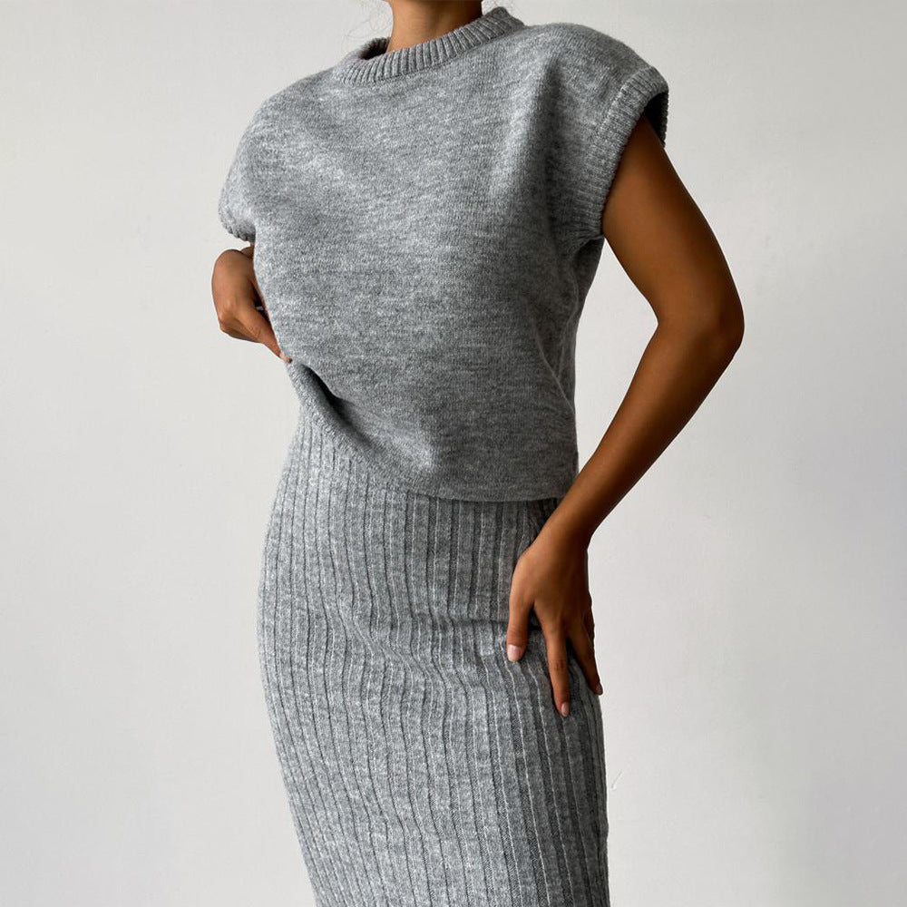 Women's Sleeveless Pullover Slim Fit Long Dress Suits