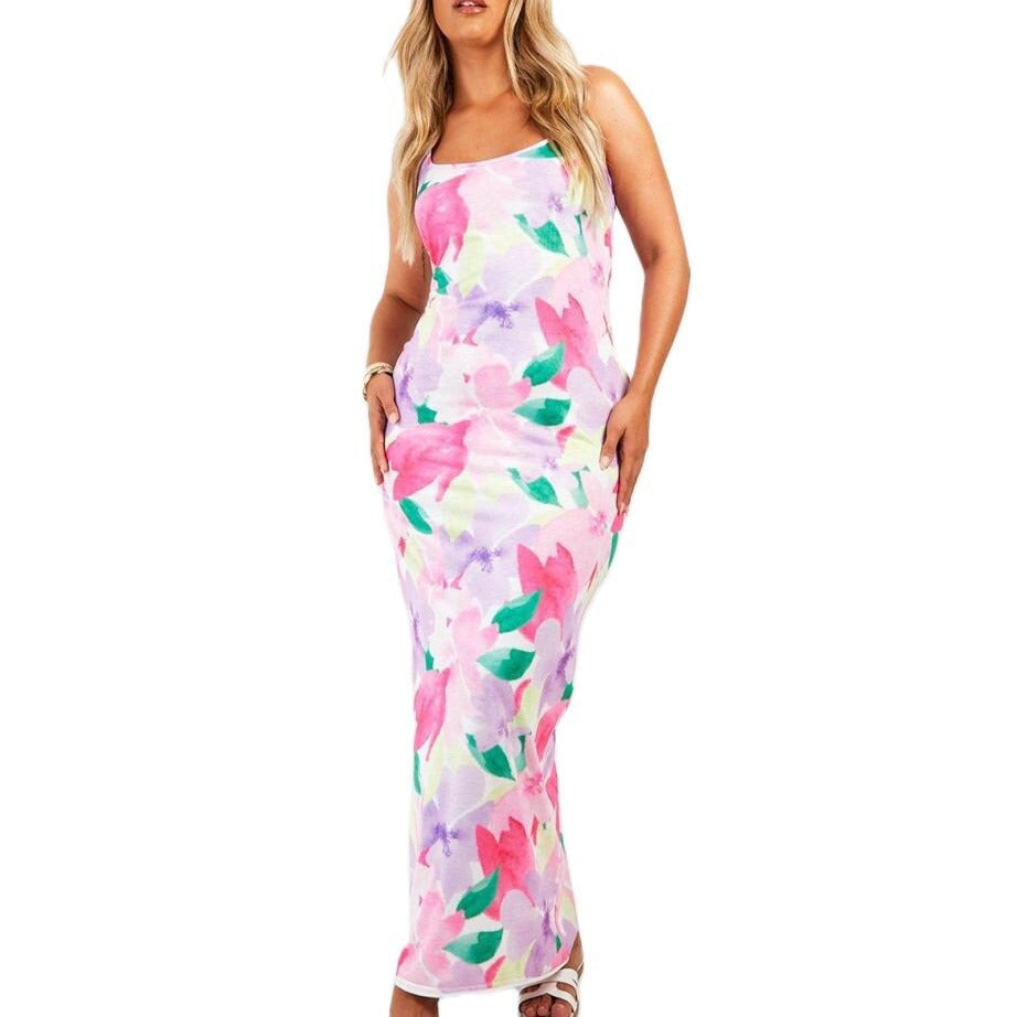 Women's Printing Summer High-grade Suspender French Dress Dresses