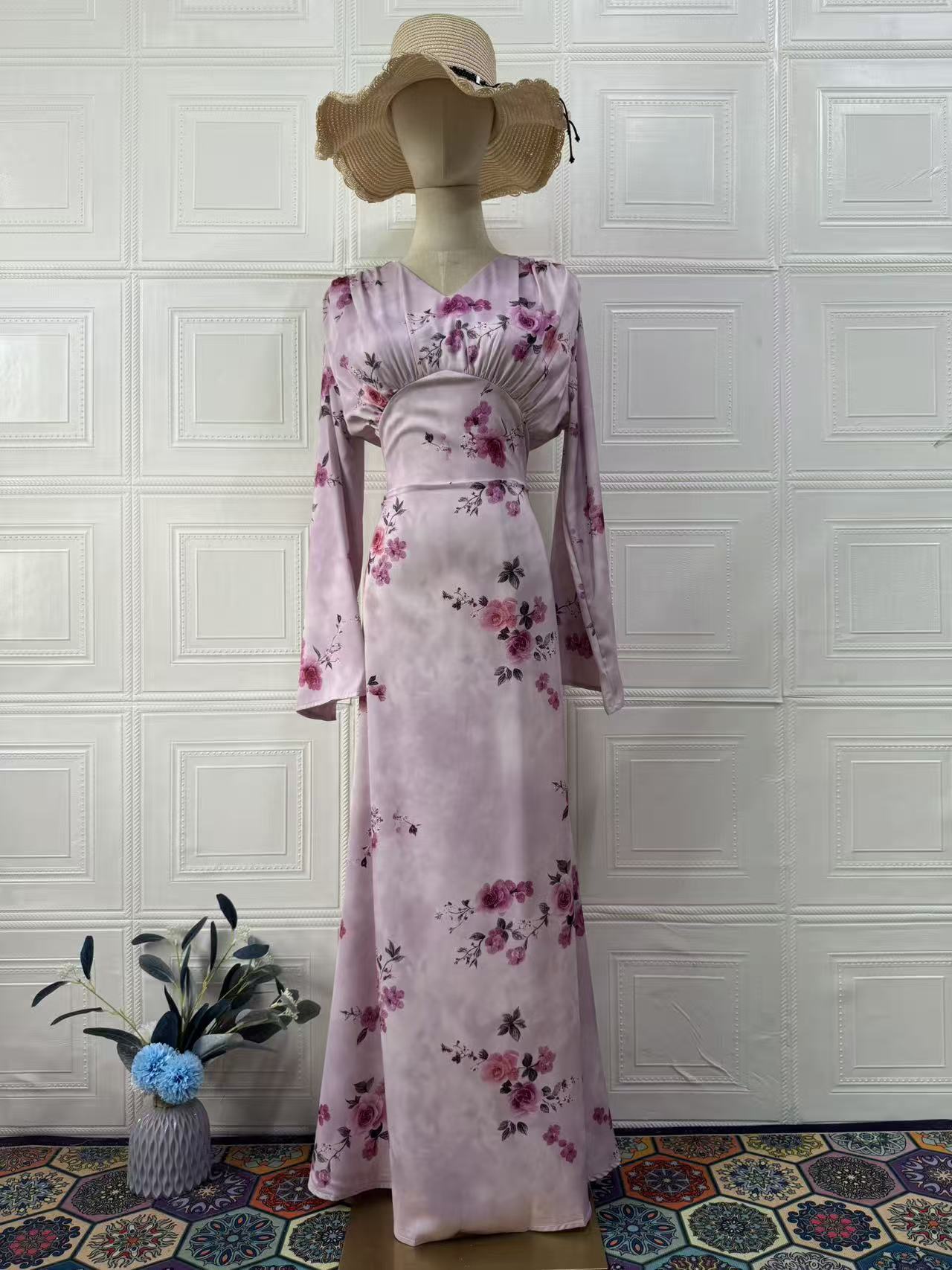 Women's Summer Elegant Soft Temperament Long Sleeve Dresses