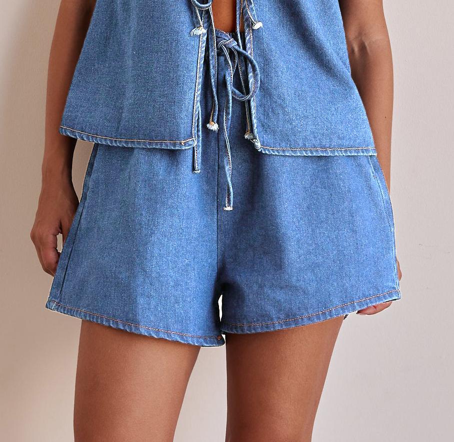 Women's Summer Fashion Casual Sleeveless Tied High Suits