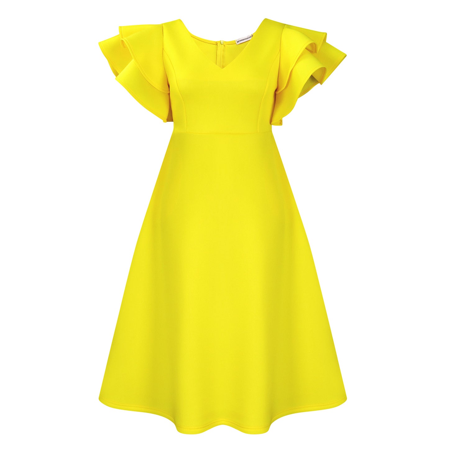 Summer Ruffled High Waist A- Line Banquet Dress