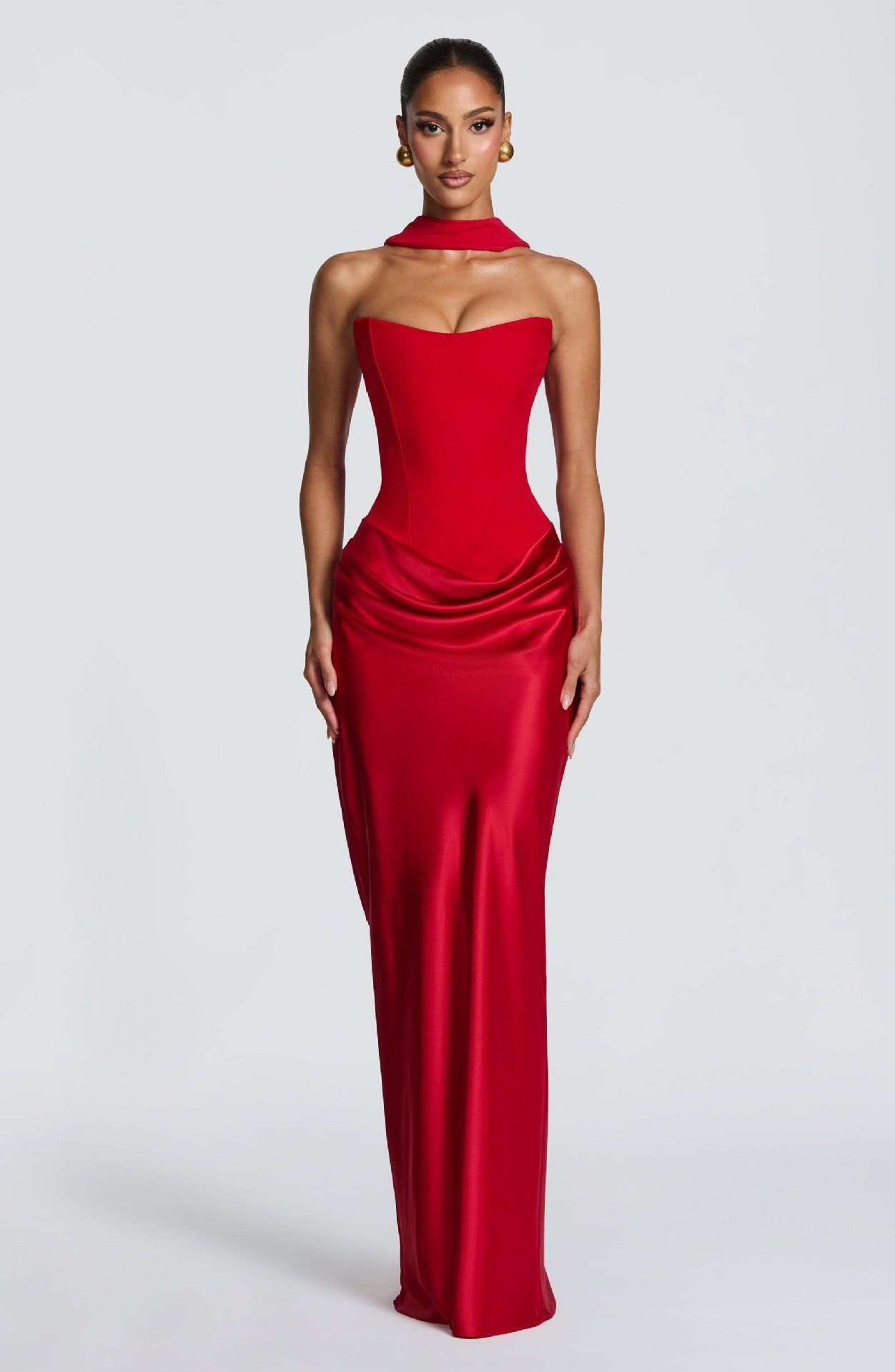 Women's Elegant Solid Color Sleeveless Slim Ribbon Stitching Hip Dress