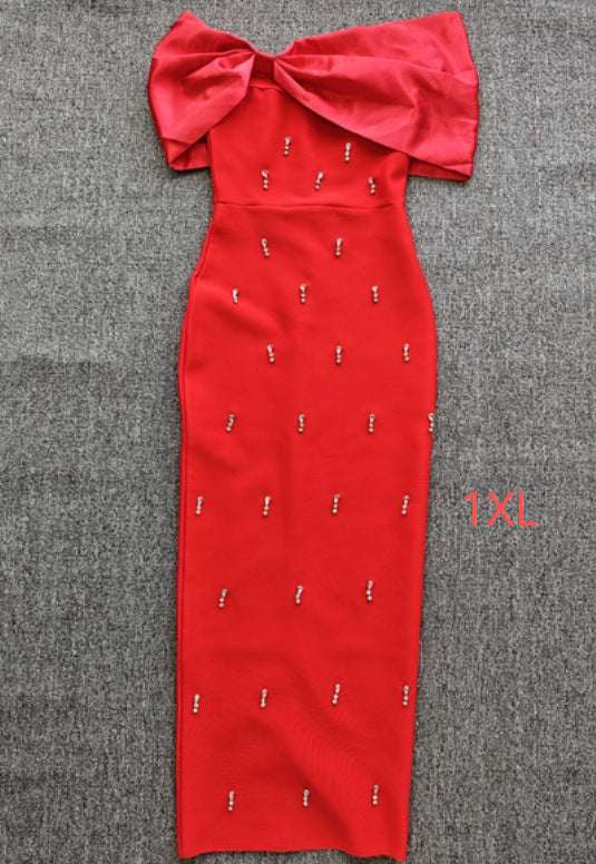 Black Fashion Bandeau Slim Long Dress Dresses