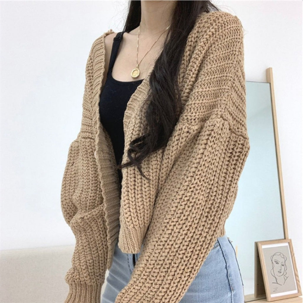 Sweet Cute Preppy Style Loose Outer Wear Long Cardigans