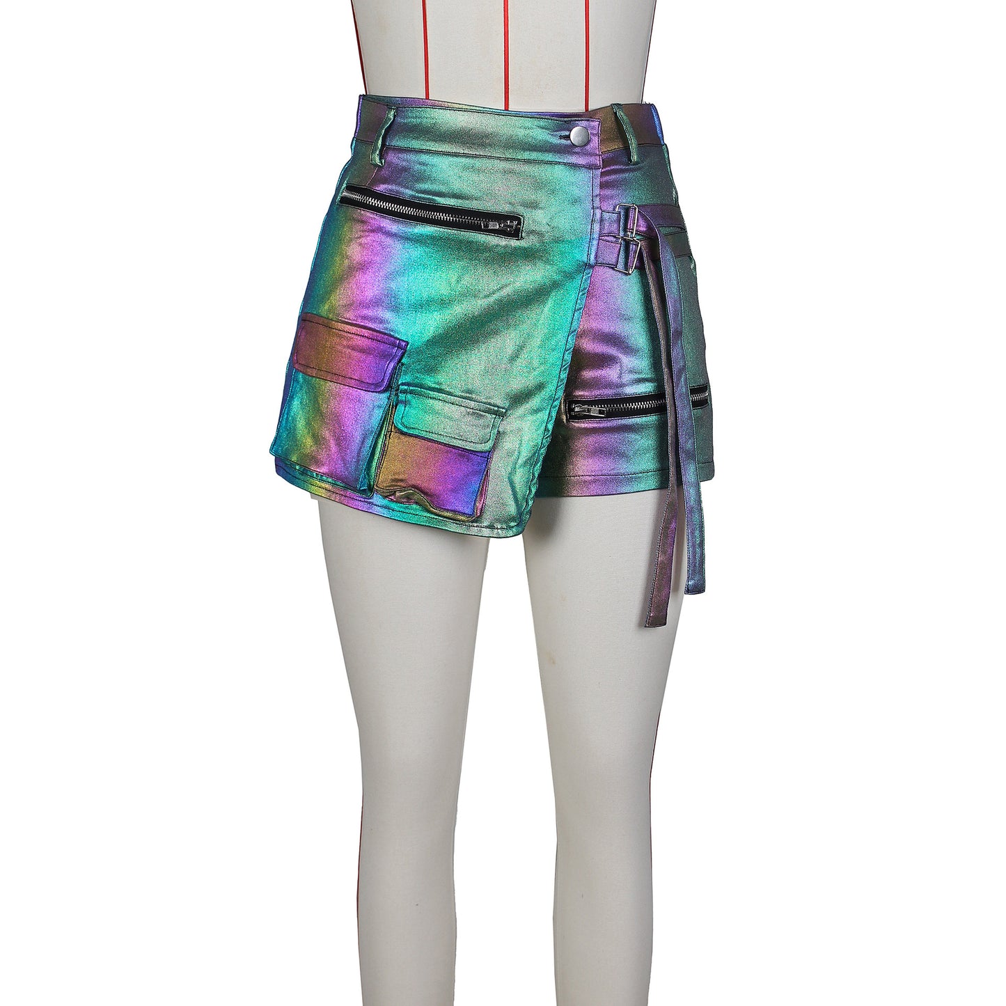 Women's Summer Elastic Irregular A- Line Shorts