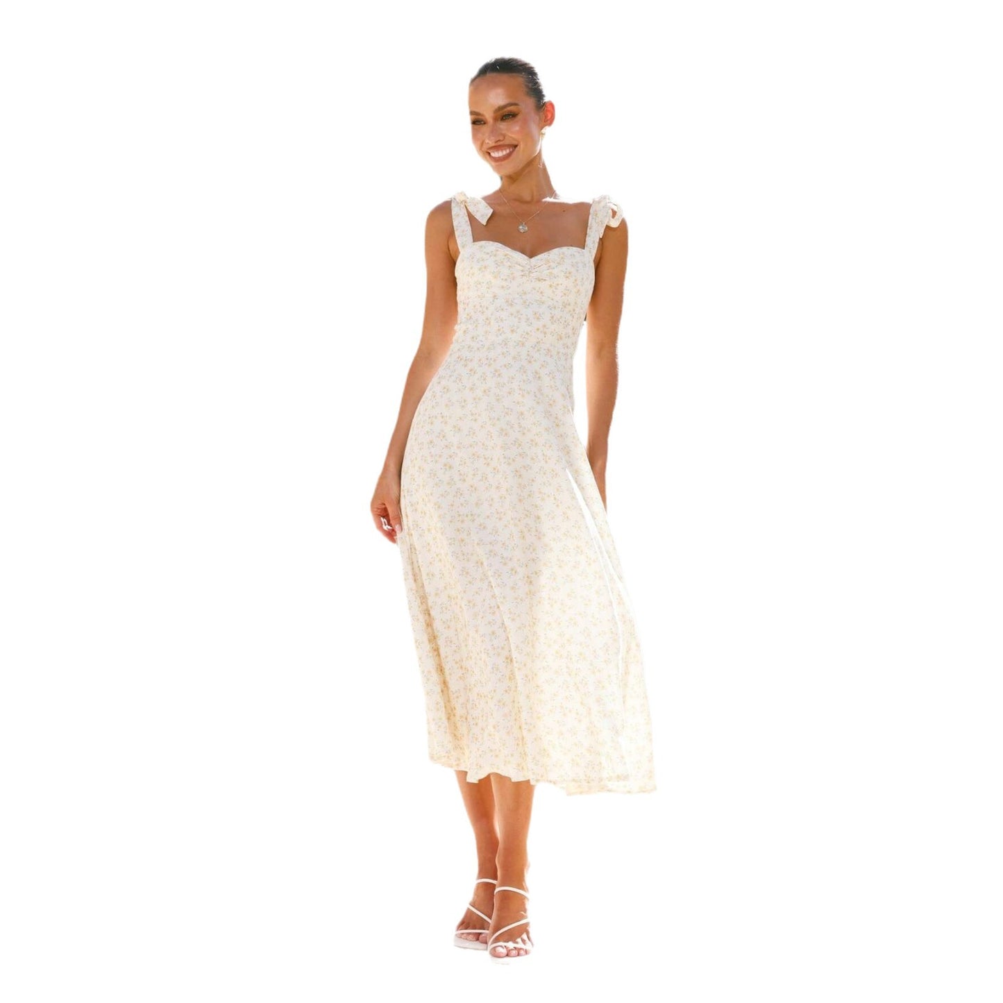 Beautiful Women's Printed Lace Up Holiday Dress