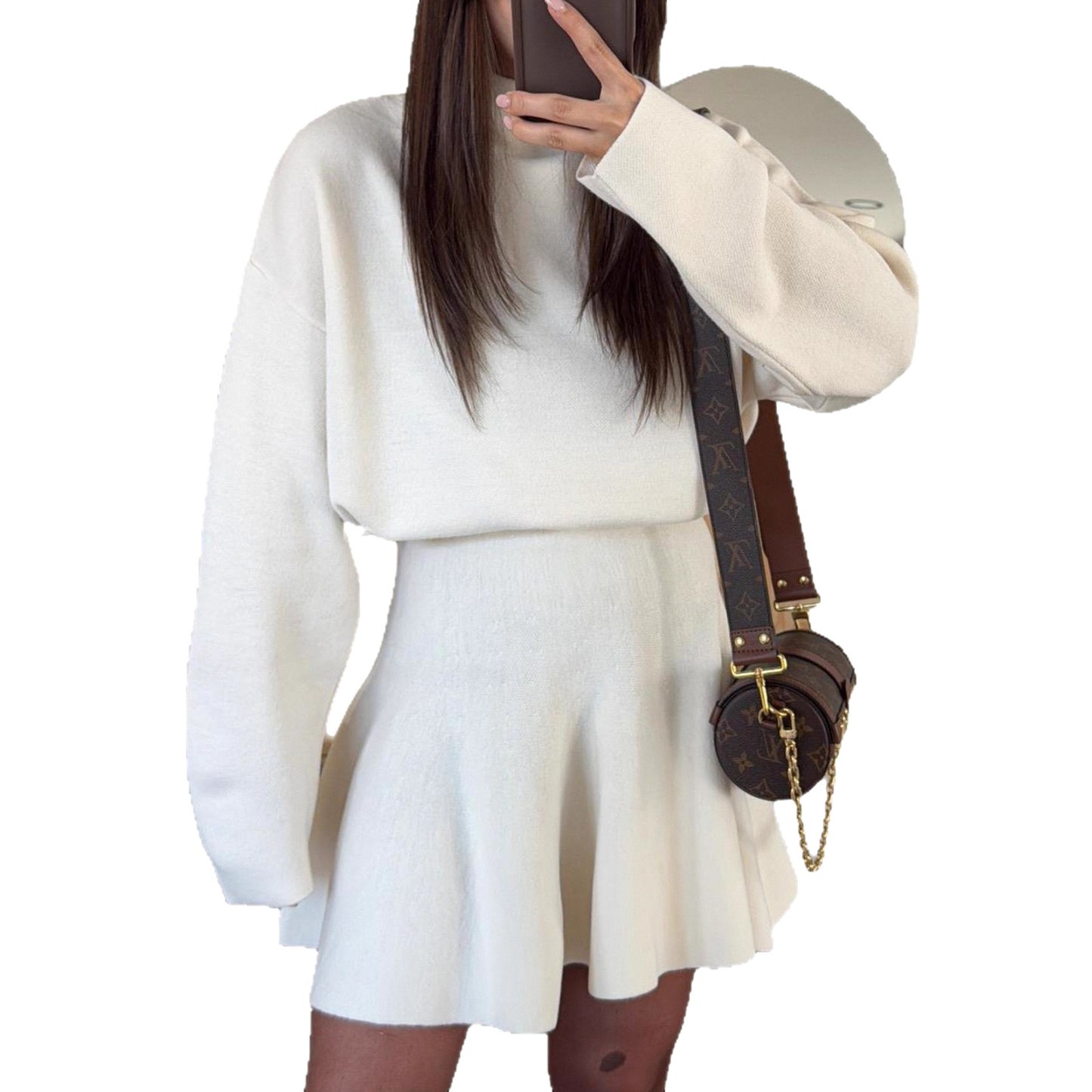 Women's Casual Vacation Style Long Sleeve Dress Sweaters