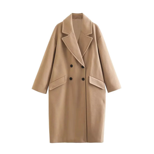Women's Mid-length Trench Woolen Outerwear Design Fashion Dresses