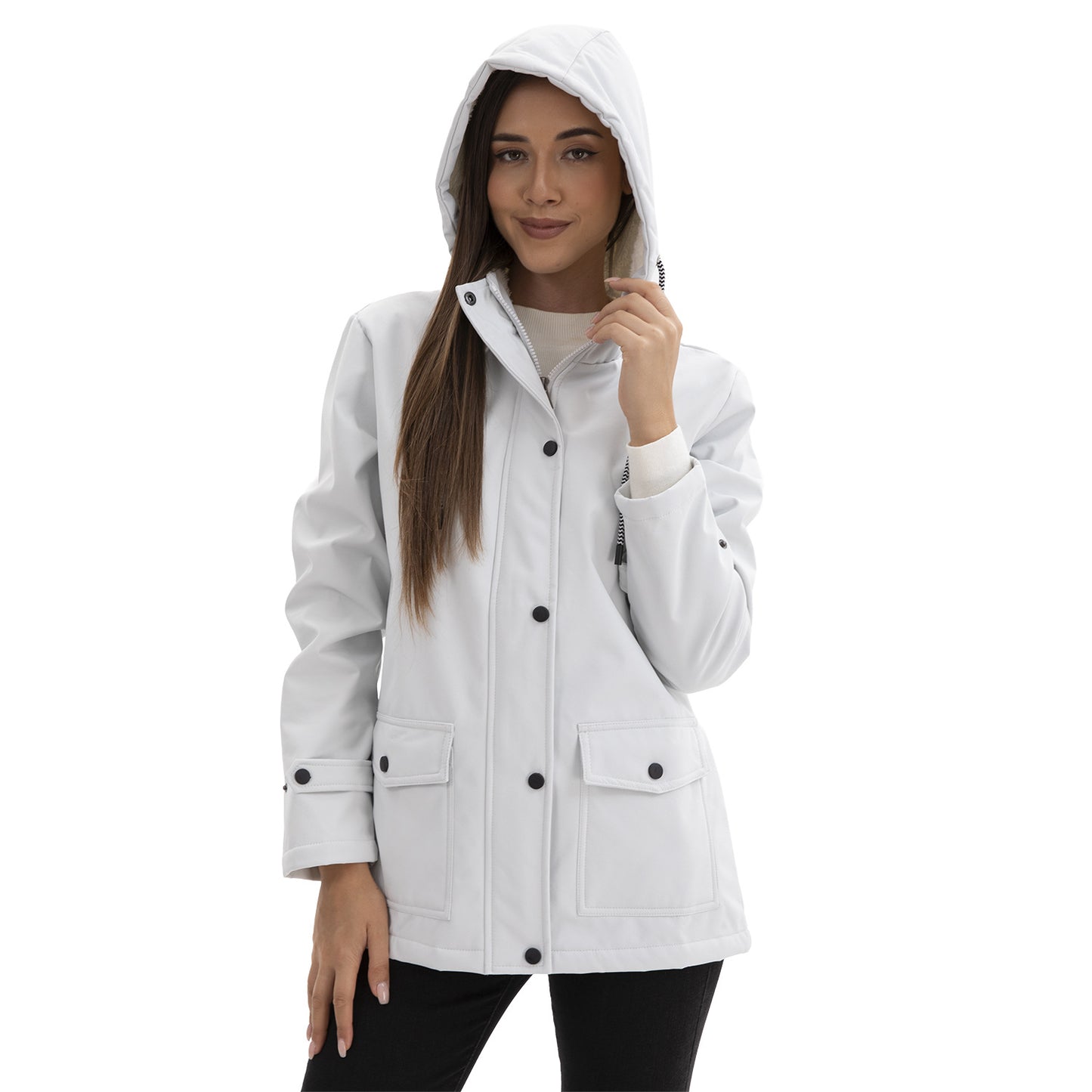 Women's Anorak Composite Fleece-lined Waterproof Long Sleeve Coats