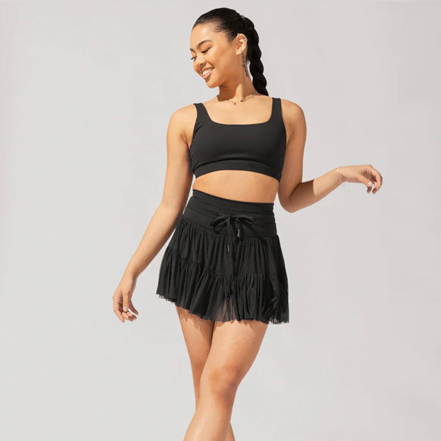 Women's High Waist Village Design Pleated For Skirts