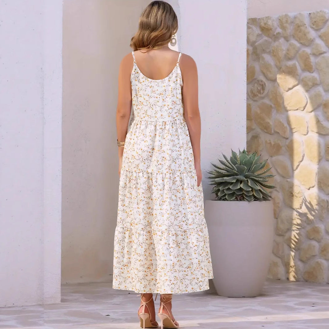 Women's Summer Casual Holiday Small Floral Pattern Dress