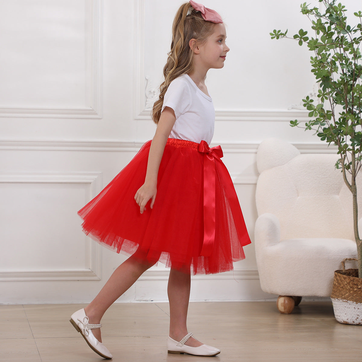 Women's & Children's & Tulle Pettiskirt Flower Dress Skirts