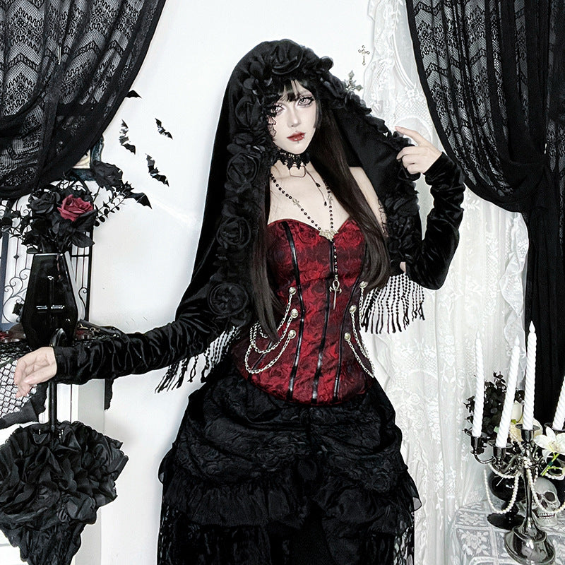 Veet Cloak Autumn Versatile Gothic Halloween Blouses