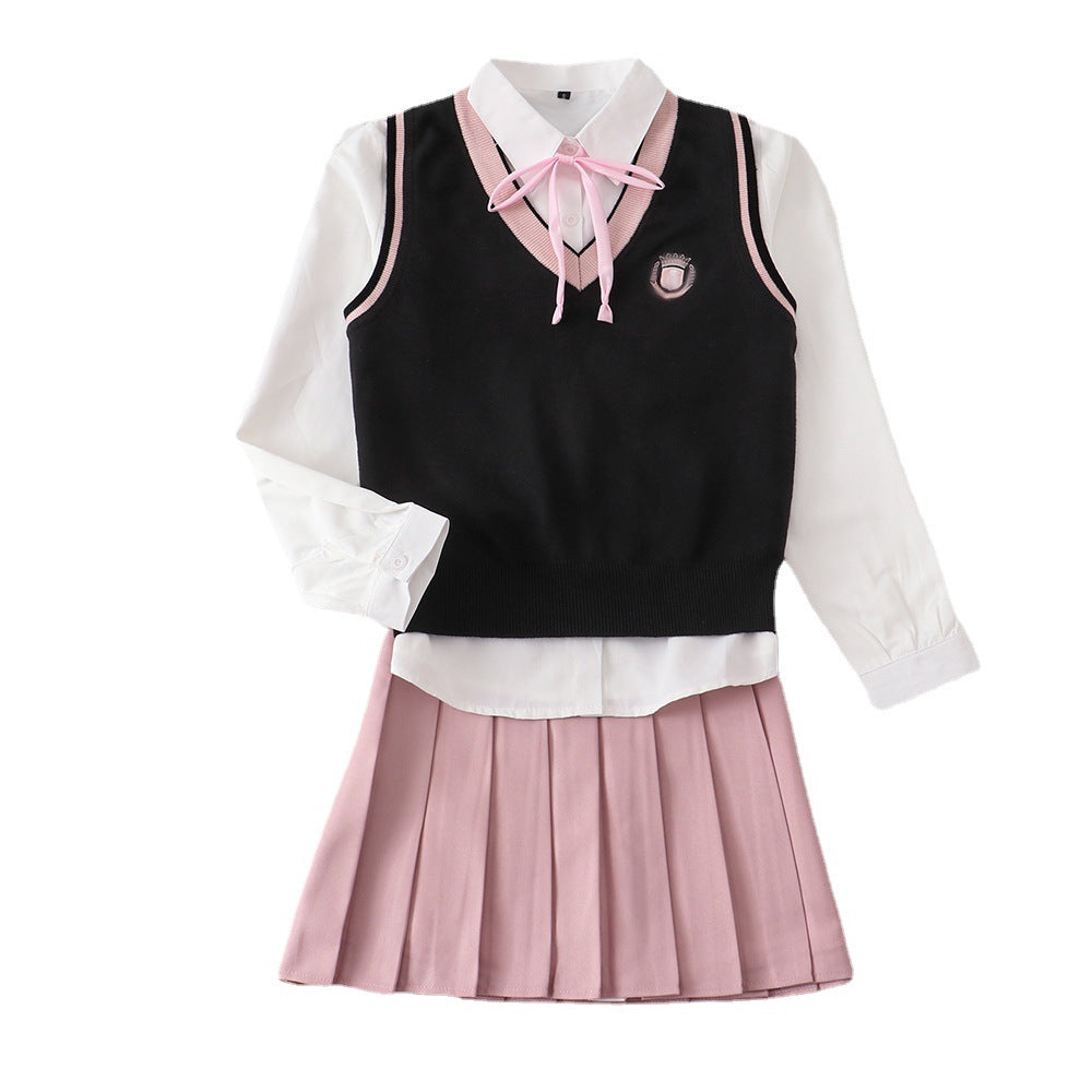 Women's Knitted Short-sleeved Summer Suspender Dress Outer Women's Sweater