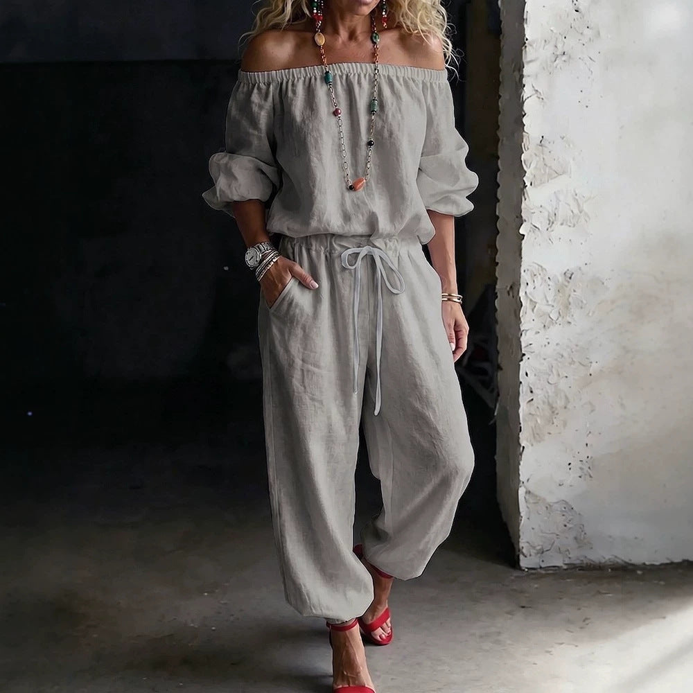 Casual Creative Classy Drawstring Jogger Two-piece Tops