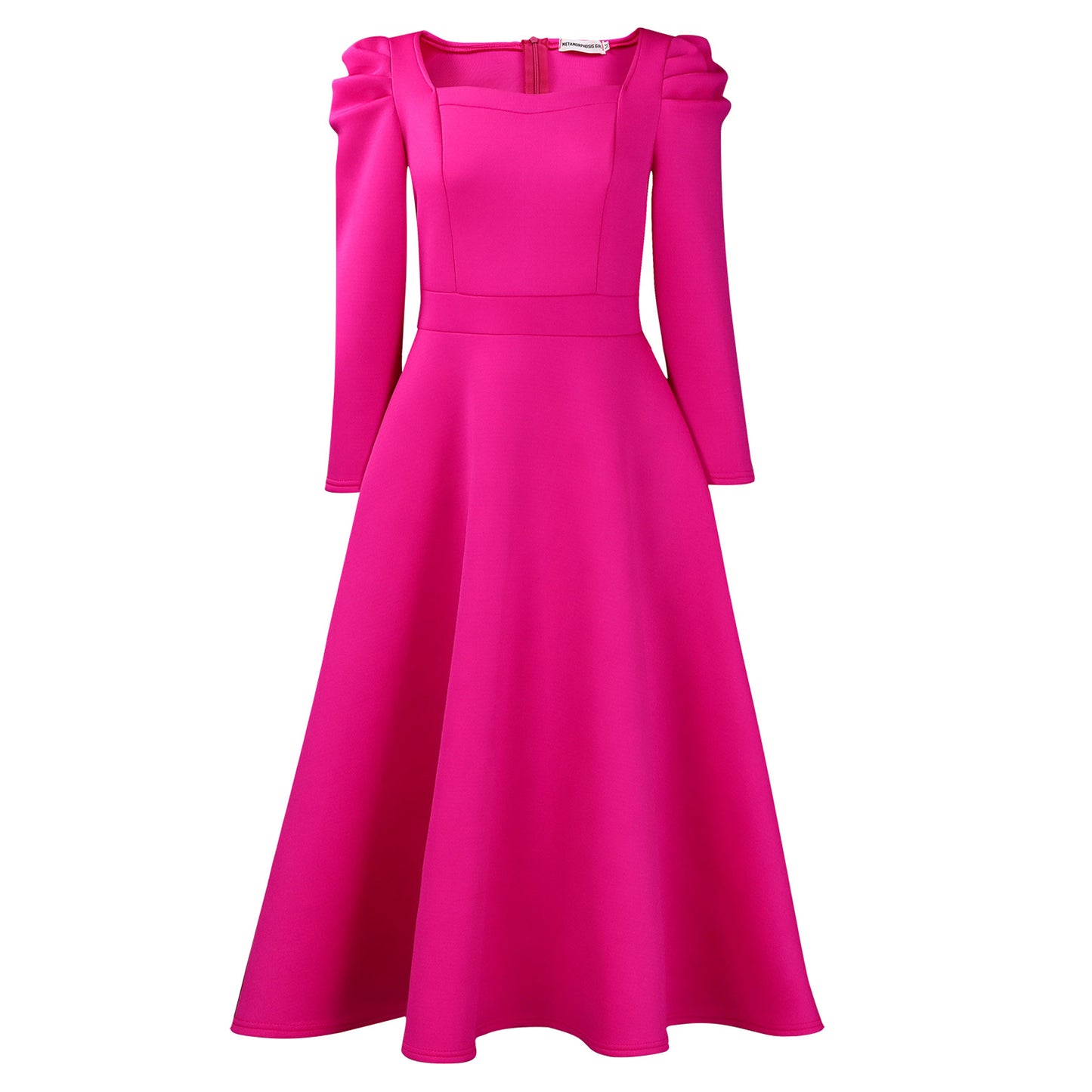 Women's Fashion Solid Color Square Collar High Waist Skirts