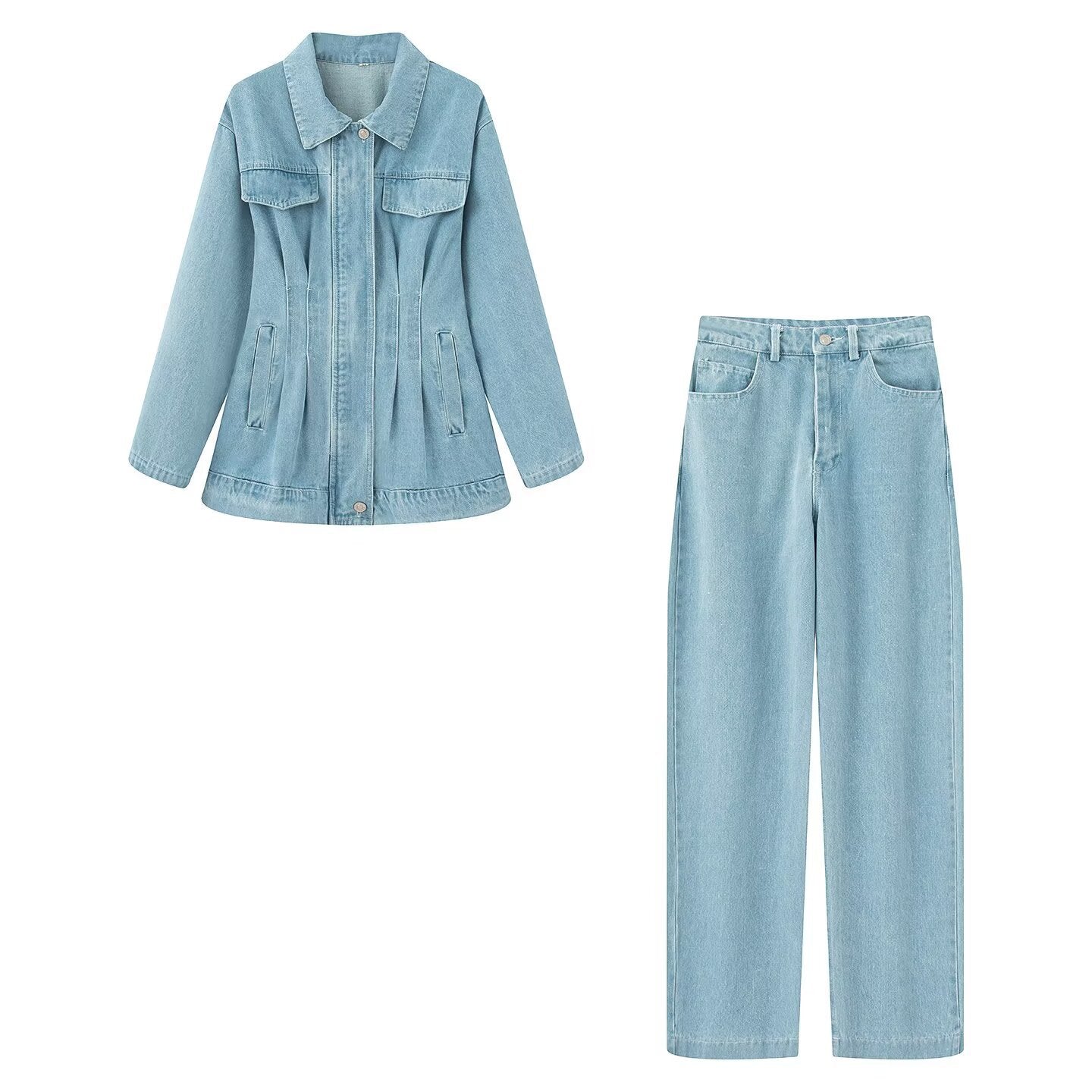 Women's Stylish Graceful Simple Lapel Waist Denim Coats