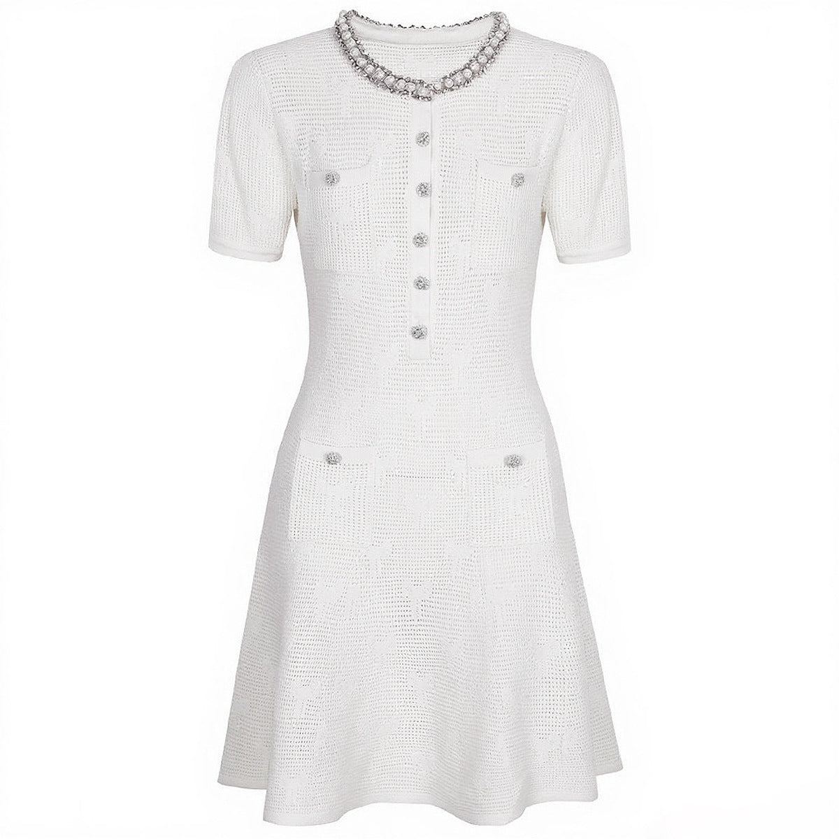 High Quality Beaded Summer Fashionable Knitted Slim Fit Dresses