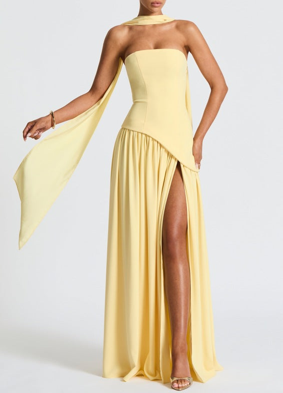 Spring Solid Color Sleeveless Tube Backless Tops
