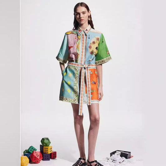 Casual Fashion Printing Shirt Temperament Wild Dresses