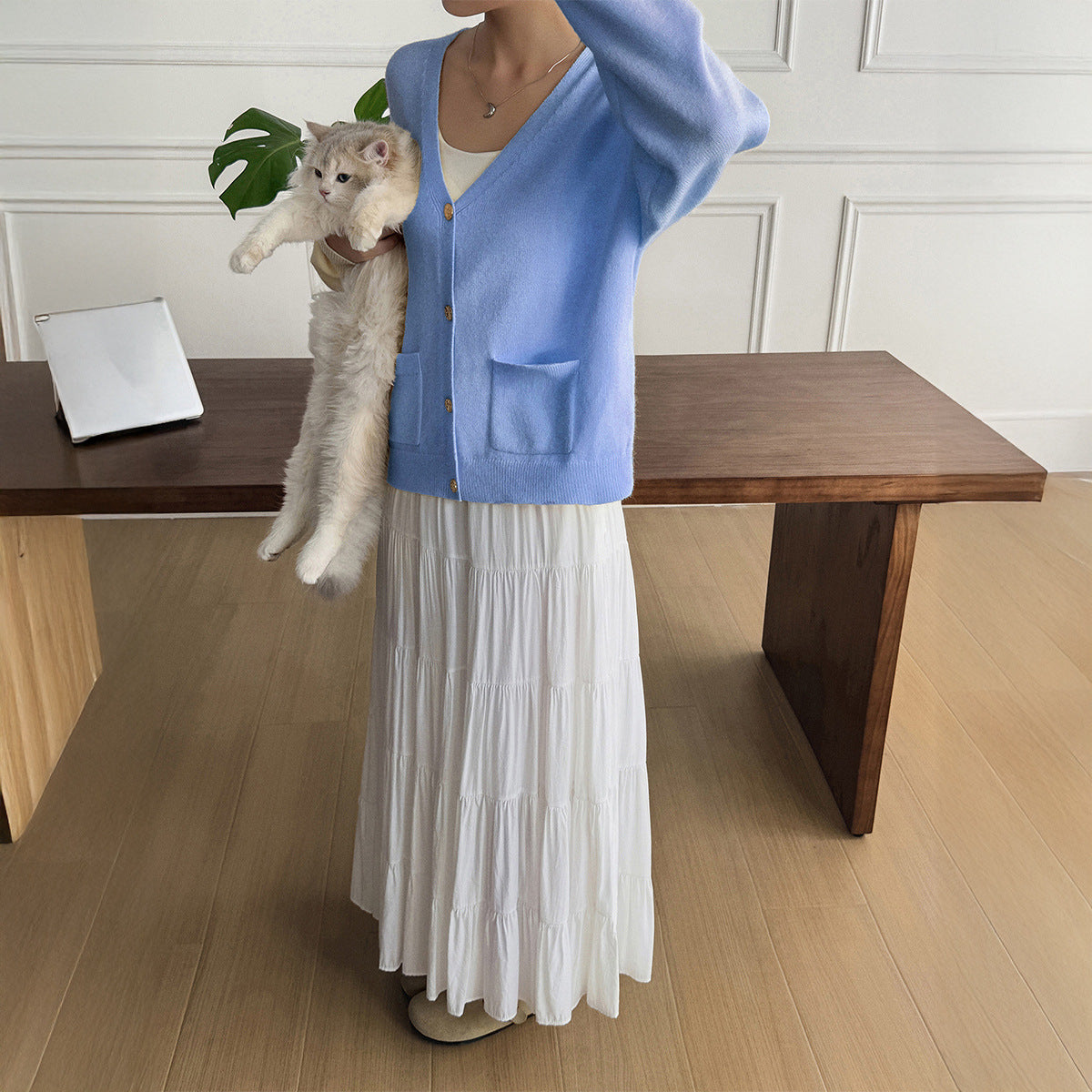 Women's Simple Vacation Style Solid Color Long-sleeved Clothing