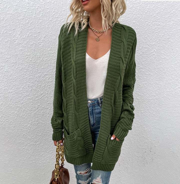 Women's Twist Knit Mid-length Twisted String Women's Sweater