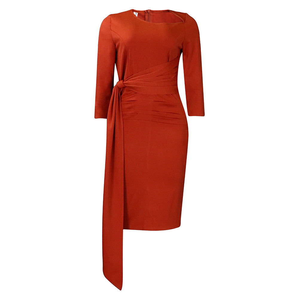 Women's Summer Office Three-quarter Sleeve Pleated Professional Plus Size