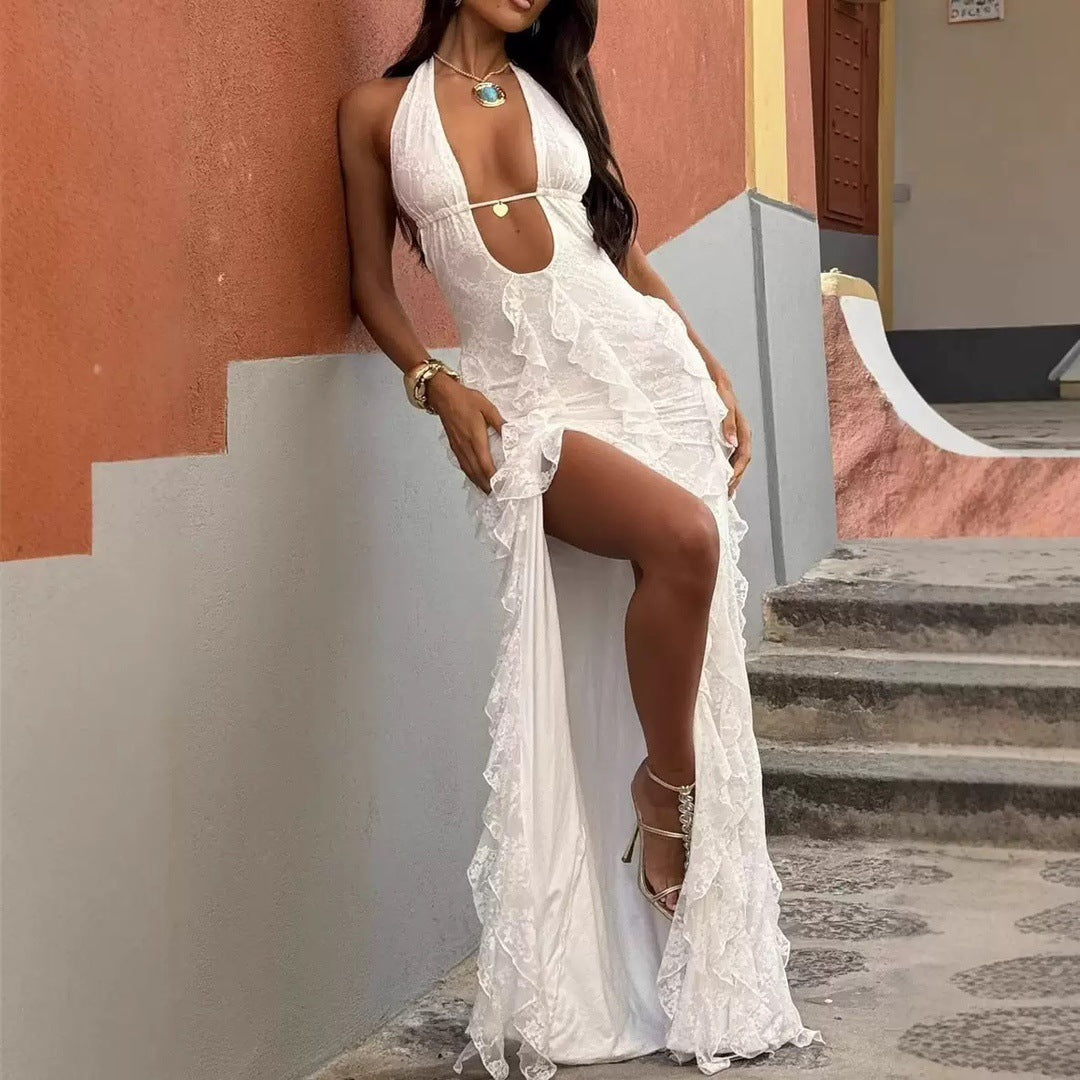 Hot Style Deep V Sexy Halter Dresses