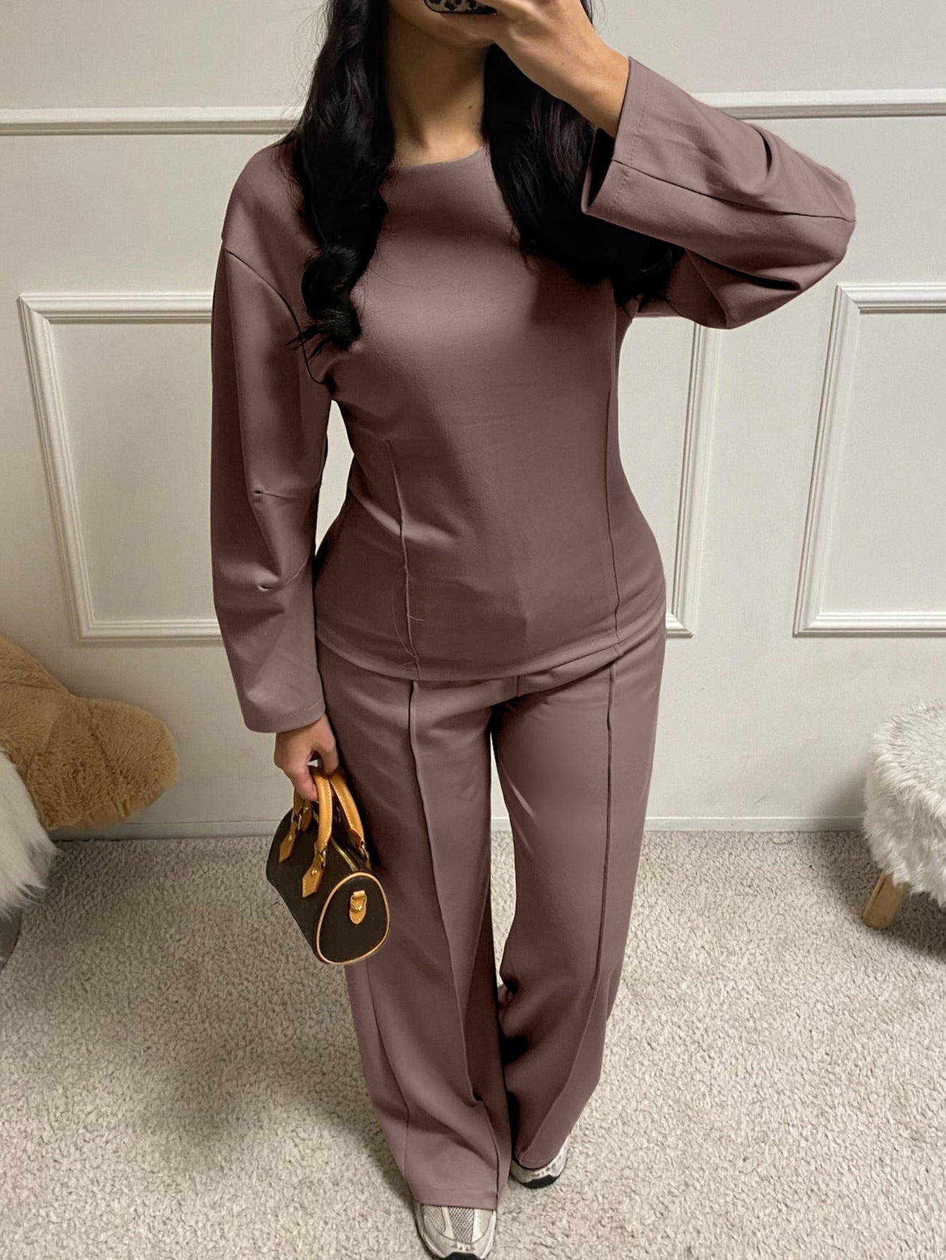 Cool Classic Women's T-shirt Trousers Two-piece Fashion Casual Suit