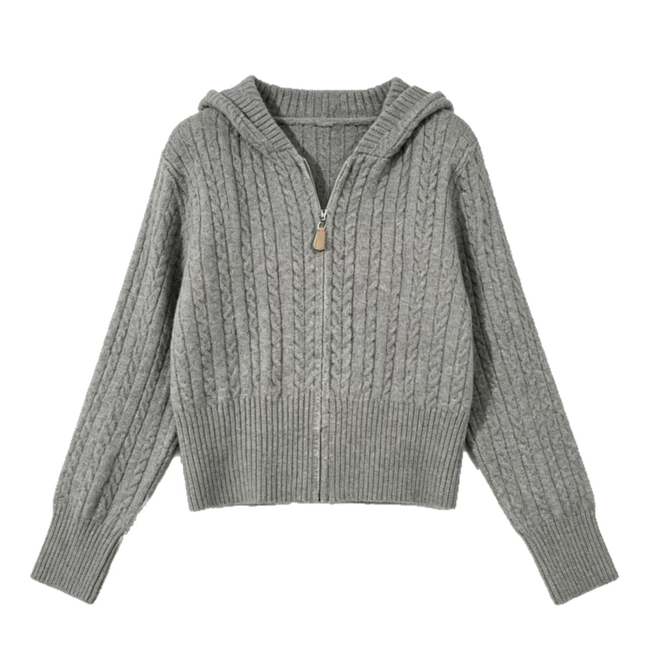 Women's Hooded Solid Color Slim Fit Soft Sweaters