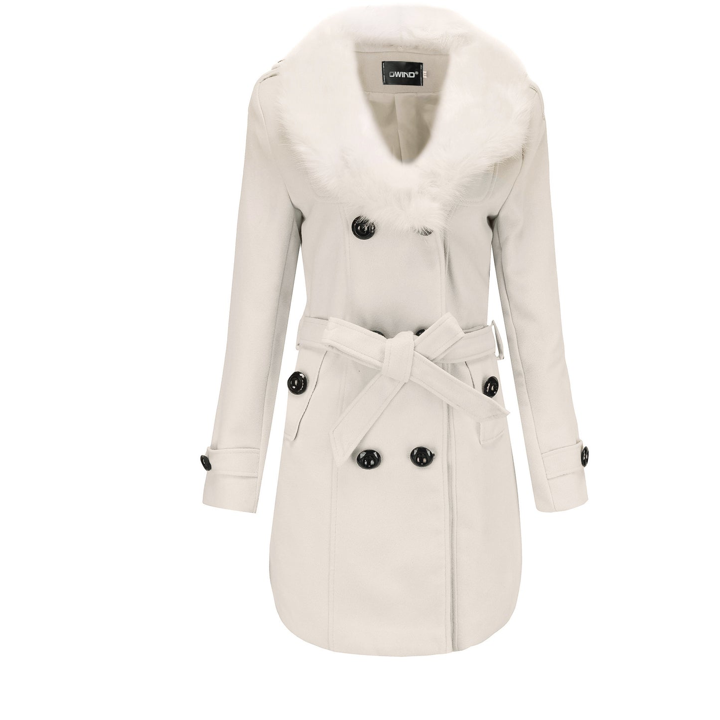 Women's Winter Big Fur Collar Double-faced Goods Coats