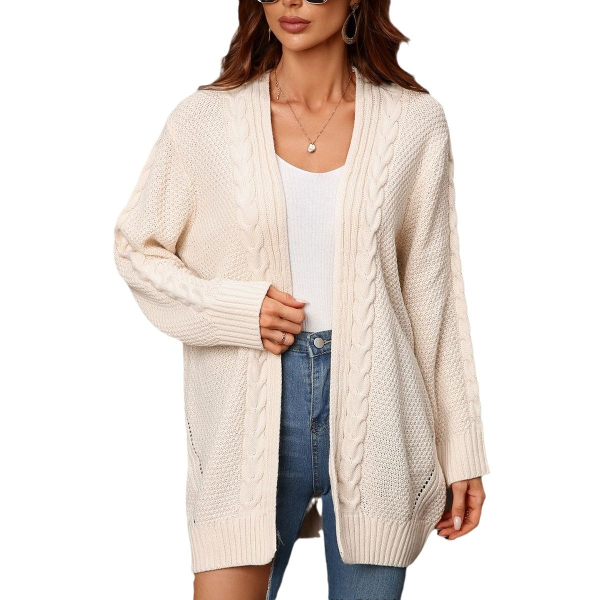 Women's Spring Large Irregular Hollow Knitted Sweater