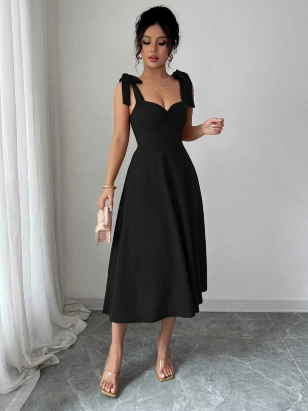 Women's Elegant Solid Color Strap Formal Dress