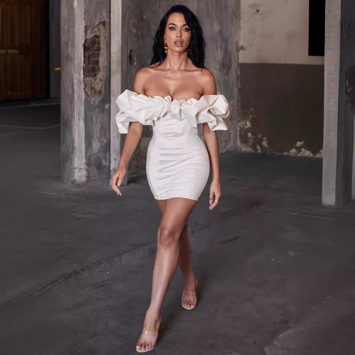 Stylish Pure Color Slim Fit Dress Dresses