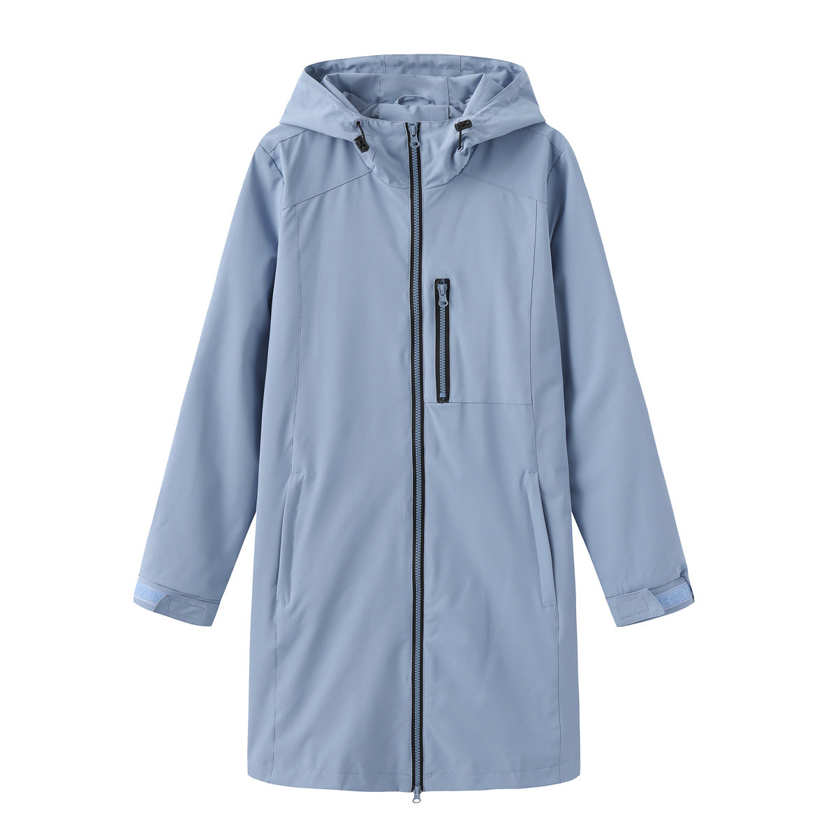 Women's Waterproof Windbreaker Hooded Long Sleeve Loose Coats
