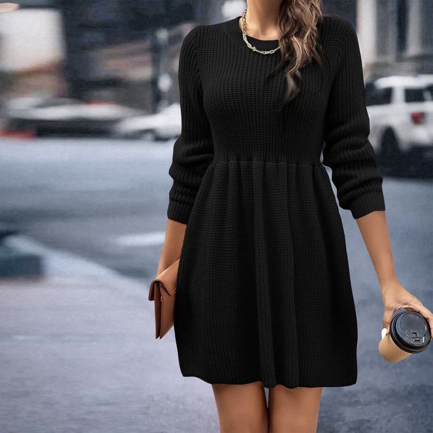 Beautiful Women's Solid Color Style Clothes Dress