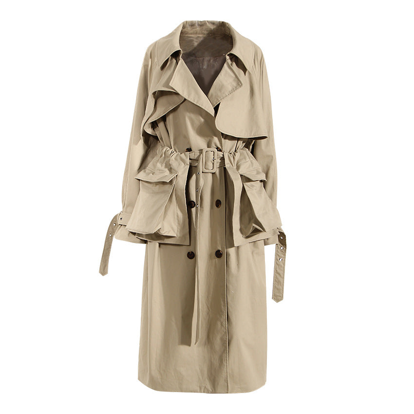 Women's Cotton Trench For British Long Below The Coats
