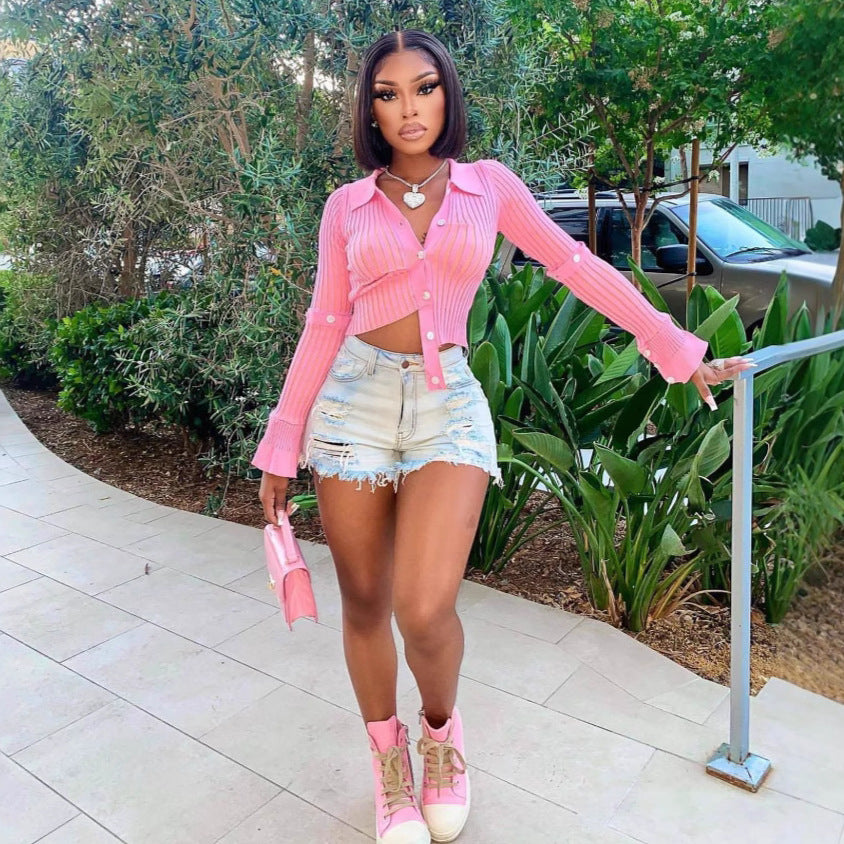 New Women's Fashion Sexy Highly Stretch Women's Sweater