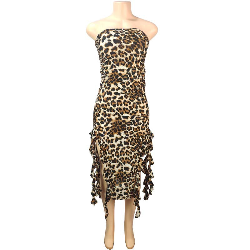 Women's Fashion Sexy Personalized Chest Wrap Irregular Dresses