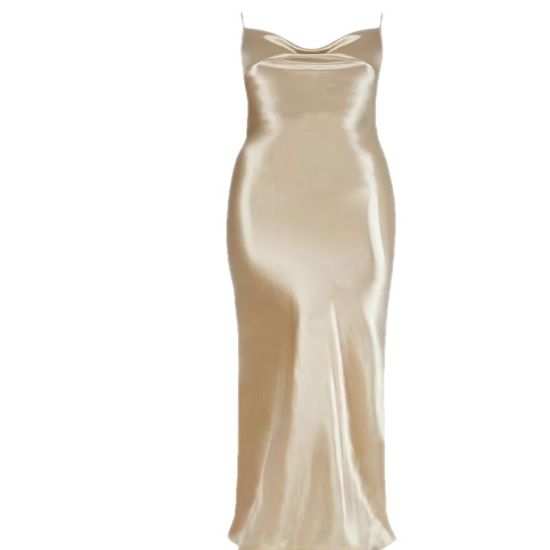 Women's Exposed Back Sexy Dress Slim Fit Dresses