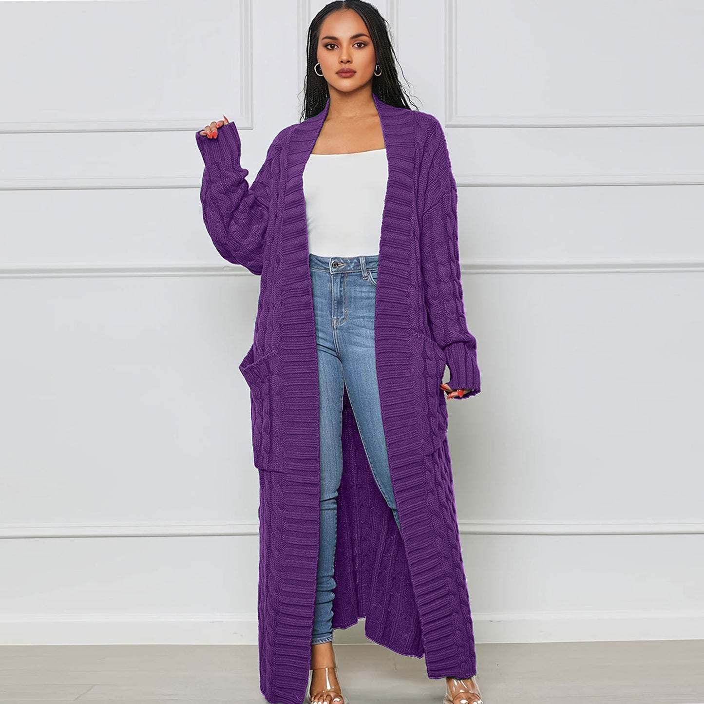 Women's Lazy Fashion Solid Color Long Twist Dresses