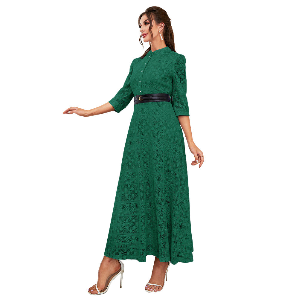 Dress Pure Color Mesh High Waist Skirts