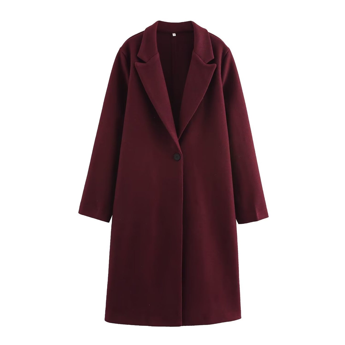 Women's Temperament Wild Button Decoration Soft Overcoat Coats