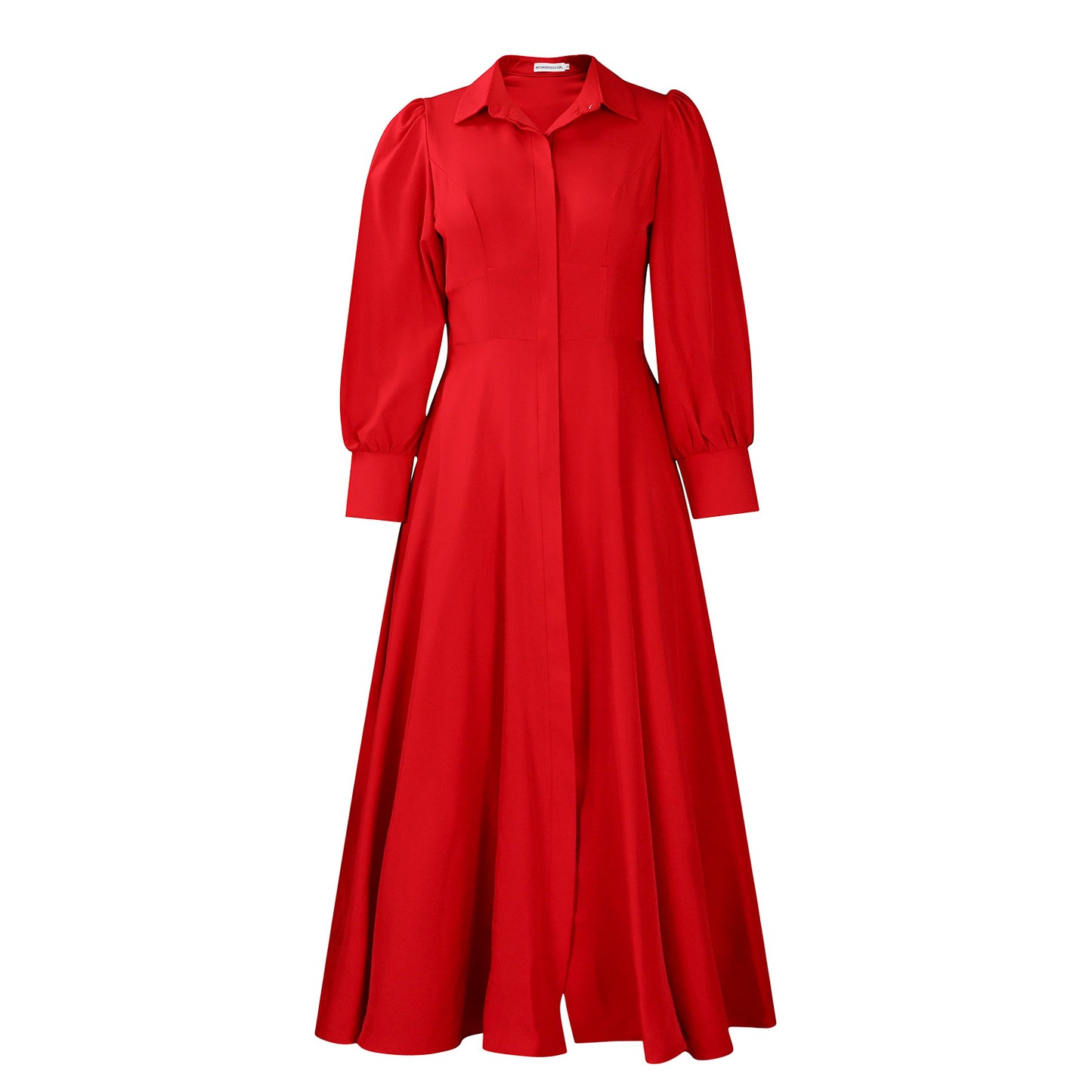 Women's Long Sleeve Big Hem Shirt Dress Fashionable Dresses
