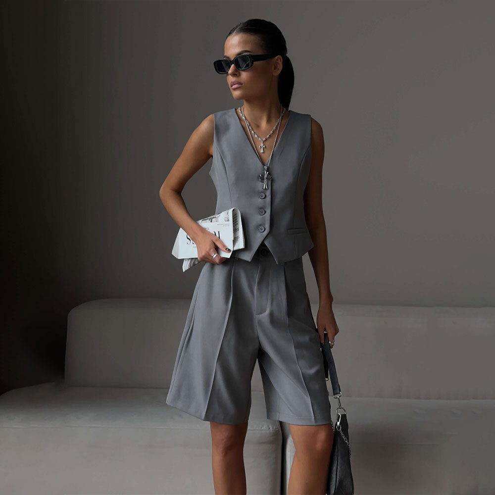 Trendy Fashion Summer British Style Straight Suits