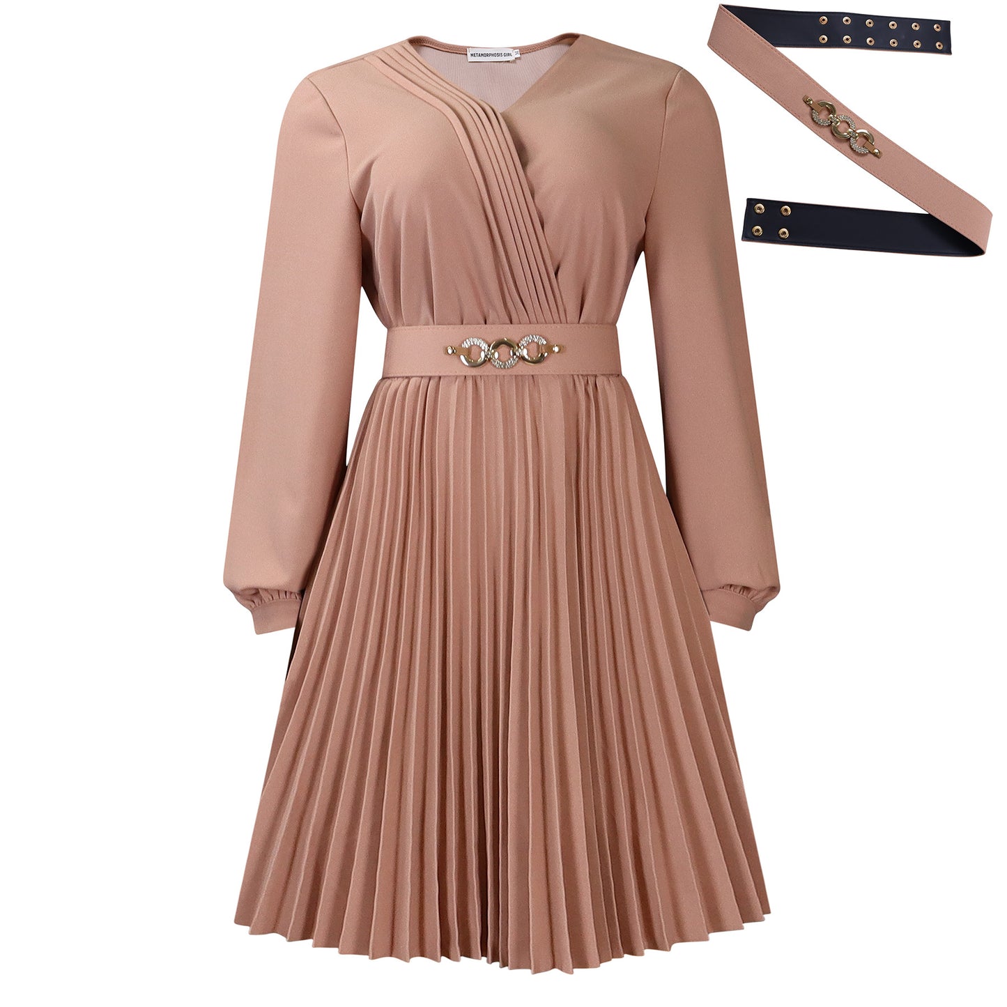 Fashion Elegant Solid Color Pleated African Plus Size