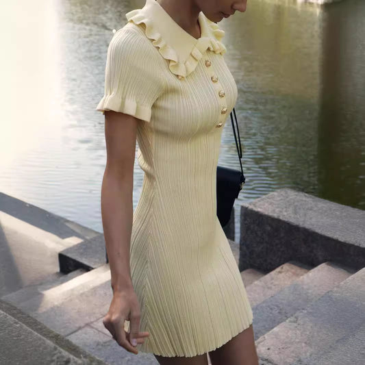 Classic Style Dress Summer Retro French Dresses