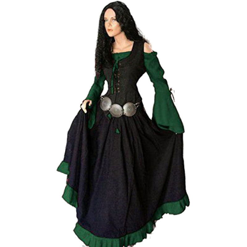 Medieval Court Retro Slim Fit Large Swing Dresses
